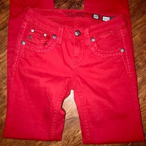 Girls Miss Me Red Jeans